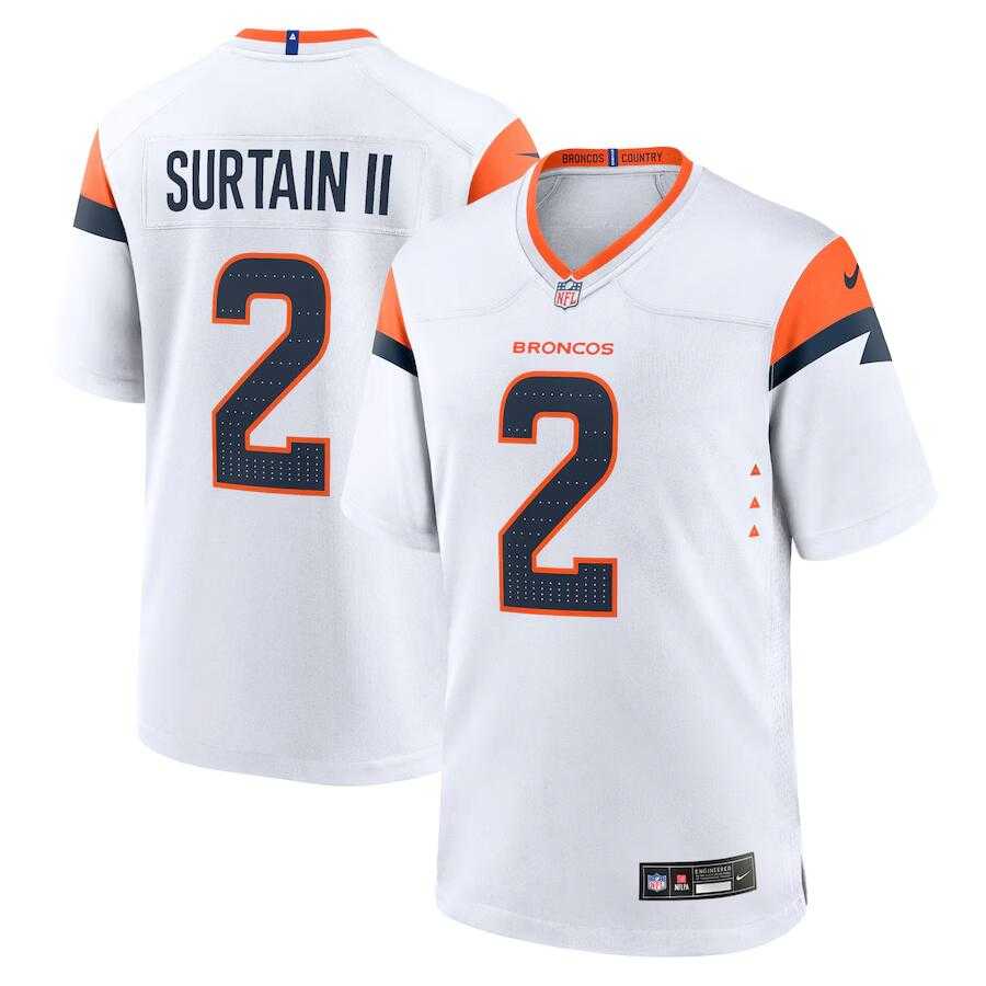 Men's Denver Broncos #2 Pat Surtain II White 2024 Game Stitched Jersey Dzhi,We sell and wholesale Men's Denver Broncos #2 Pat Surtain II White 2024 Game Stitched Jersey Dzhi on line form chian!